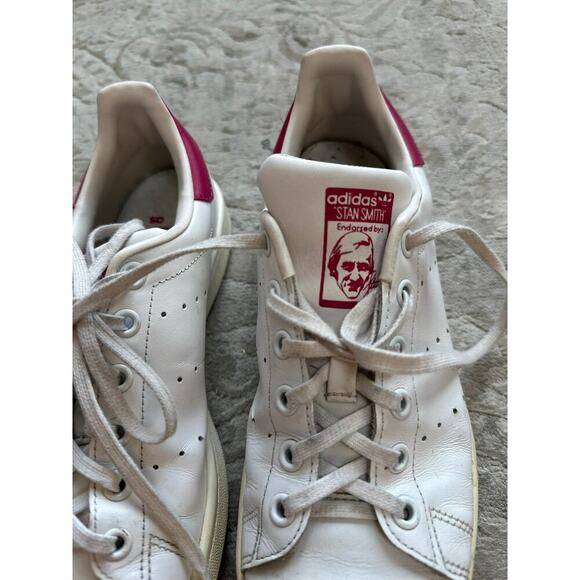Adidas Stan Smith Sneakers White Pink Women’s 7.5 / Men’s 6 - Picture 2 of 6